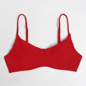 red underwire bikini top
